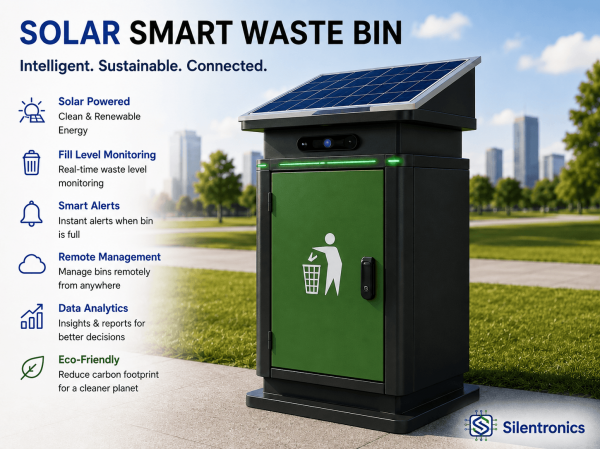 Smart Solar Waste Bin